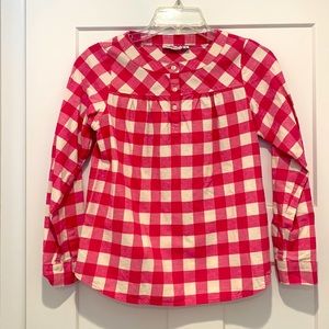Girls Vineyard Vines Flannel Gingham Shirt